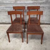 4 chaises epoque directoire merisier