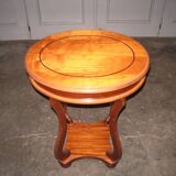 small wooden pedestal table