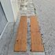 Set of 4 farm benches in old fir 1950s - 1m30