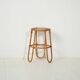 Scandinavian Bamboo Plant Stand with Frosted Glass, 1960s