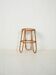 Scandinavian Bamboo Plant Stand with Frosted Glass, 1960s