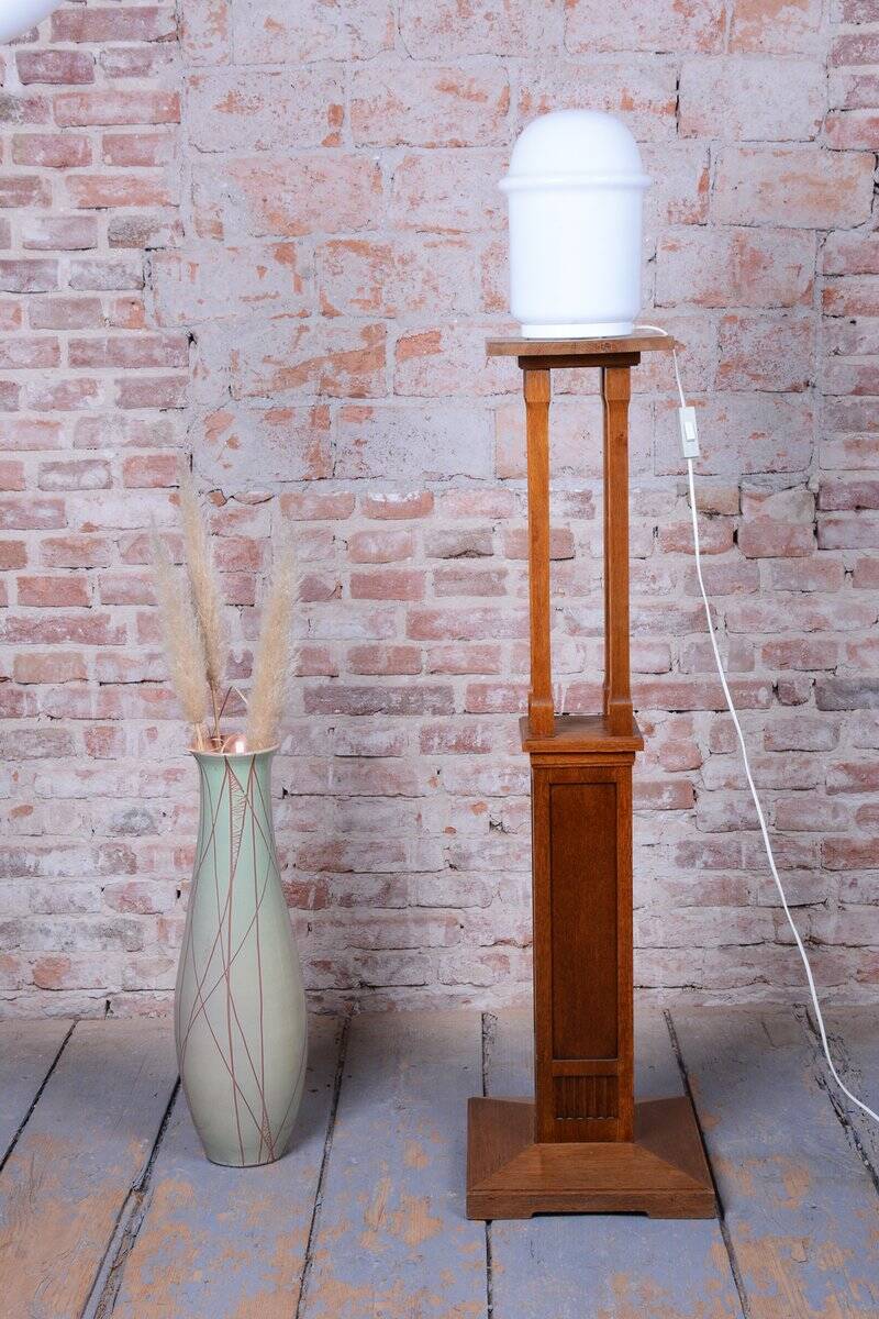 Mid-Century Table Lamp in Lacquered Metal and Opal Glass, Czech, 1960s