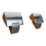 Vintage Postmodern Spanish wall sconces model Arqui Pe in aluminium by O. & S. Devesa for Metalarte, 1990s, set of 2