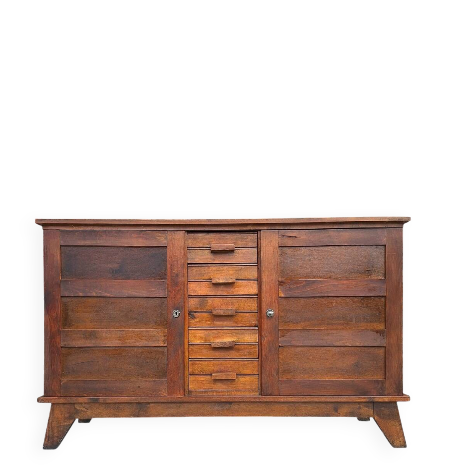 Buffet reconstruction René Gabriel vintage, meuble ancien dit de sinis