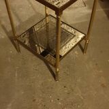 Glass and brass side table