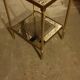 Glass and brass side table