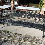 Art Nouveau iron bench