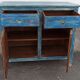 Buffet en bois bleu avec 2 tiroirs et 2 portes