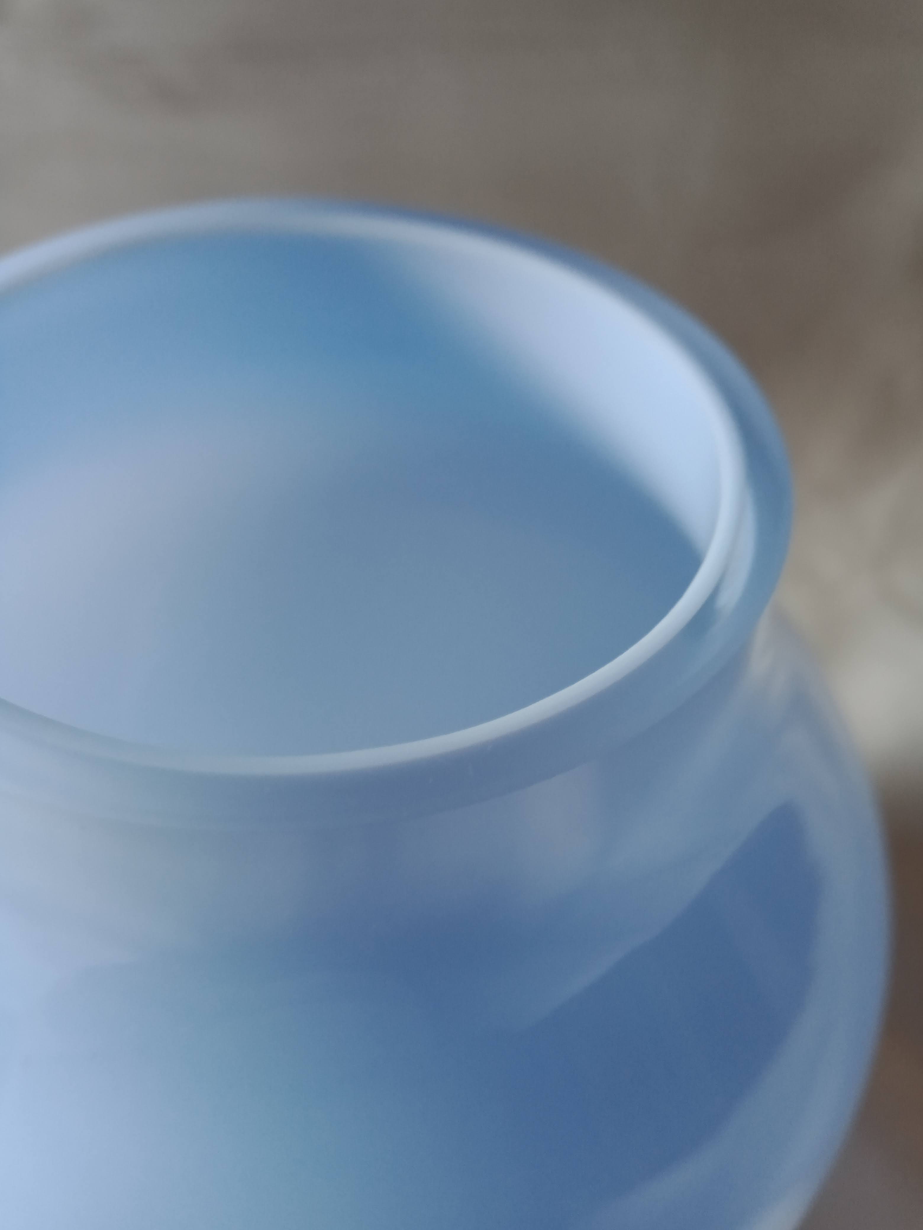 blue opaline vase Villeroy and Bosh