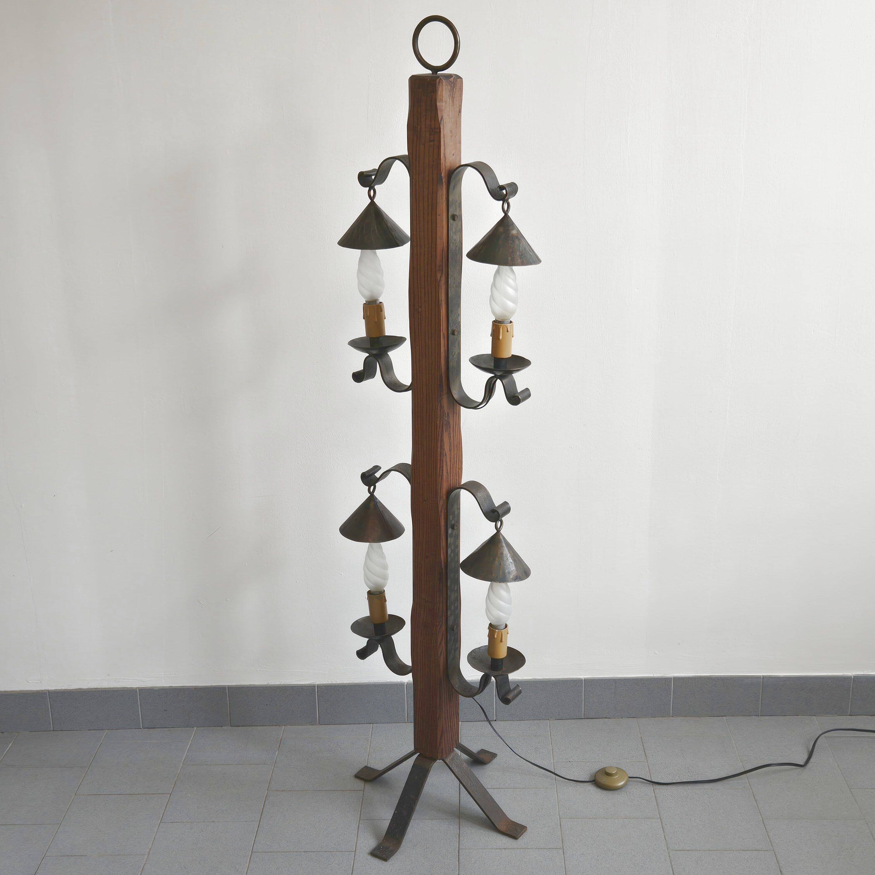 Vintage brutalist floor lamp 1970
