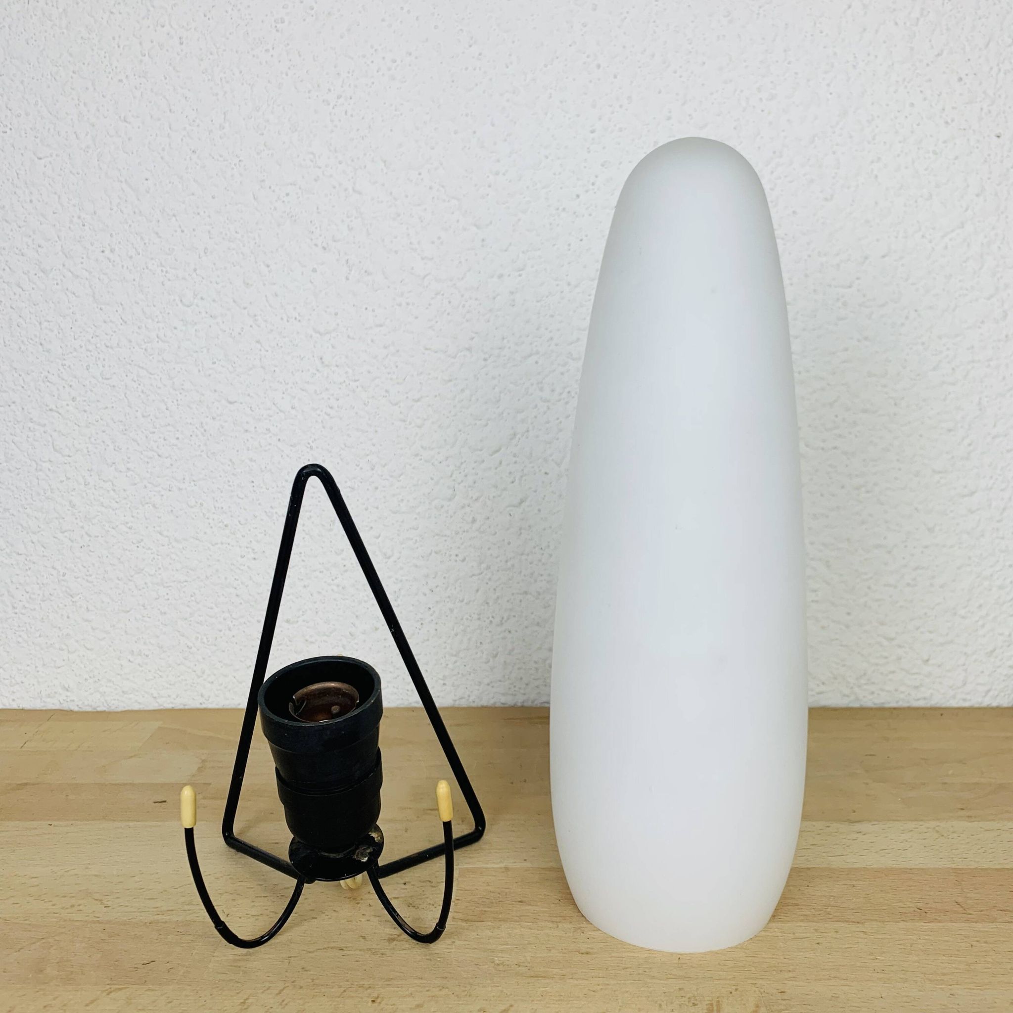 Louis Kalff wall lamp from the 50s, opaline