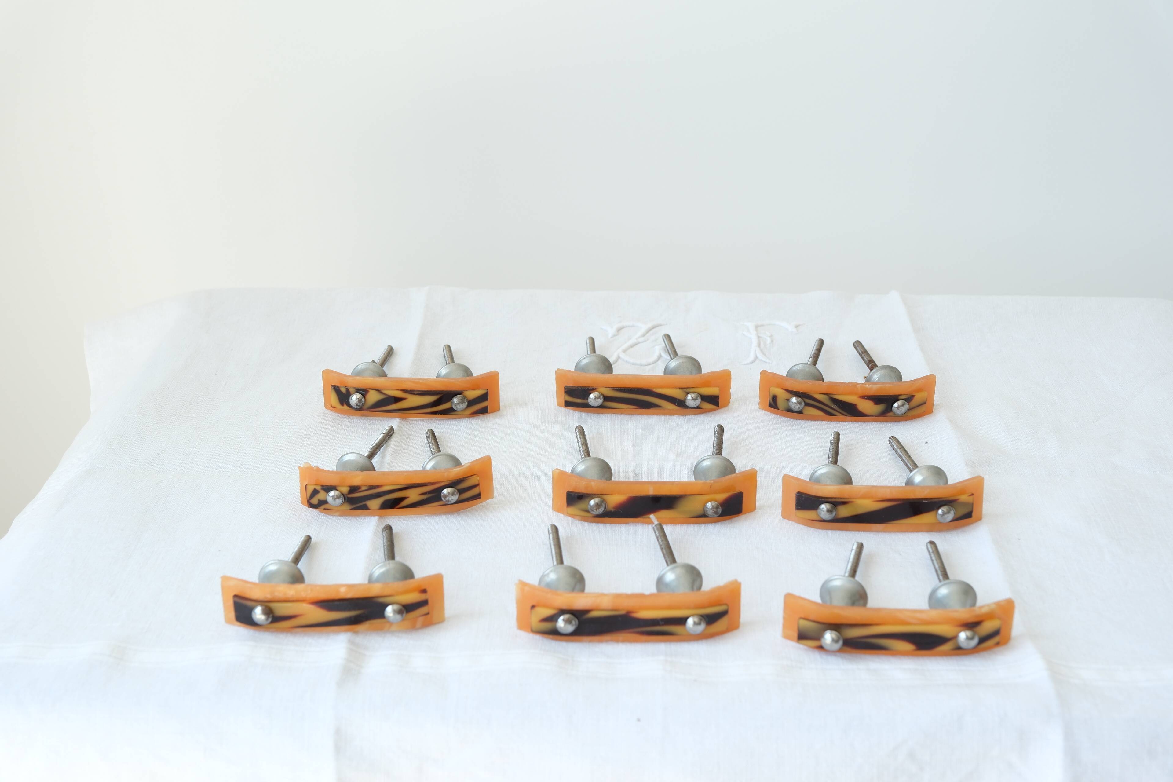 Set of vintage furniture handles