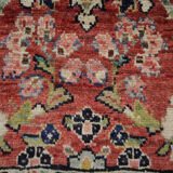 Traditional persian area rug handwoven red wool carpet rug- 130x220cm