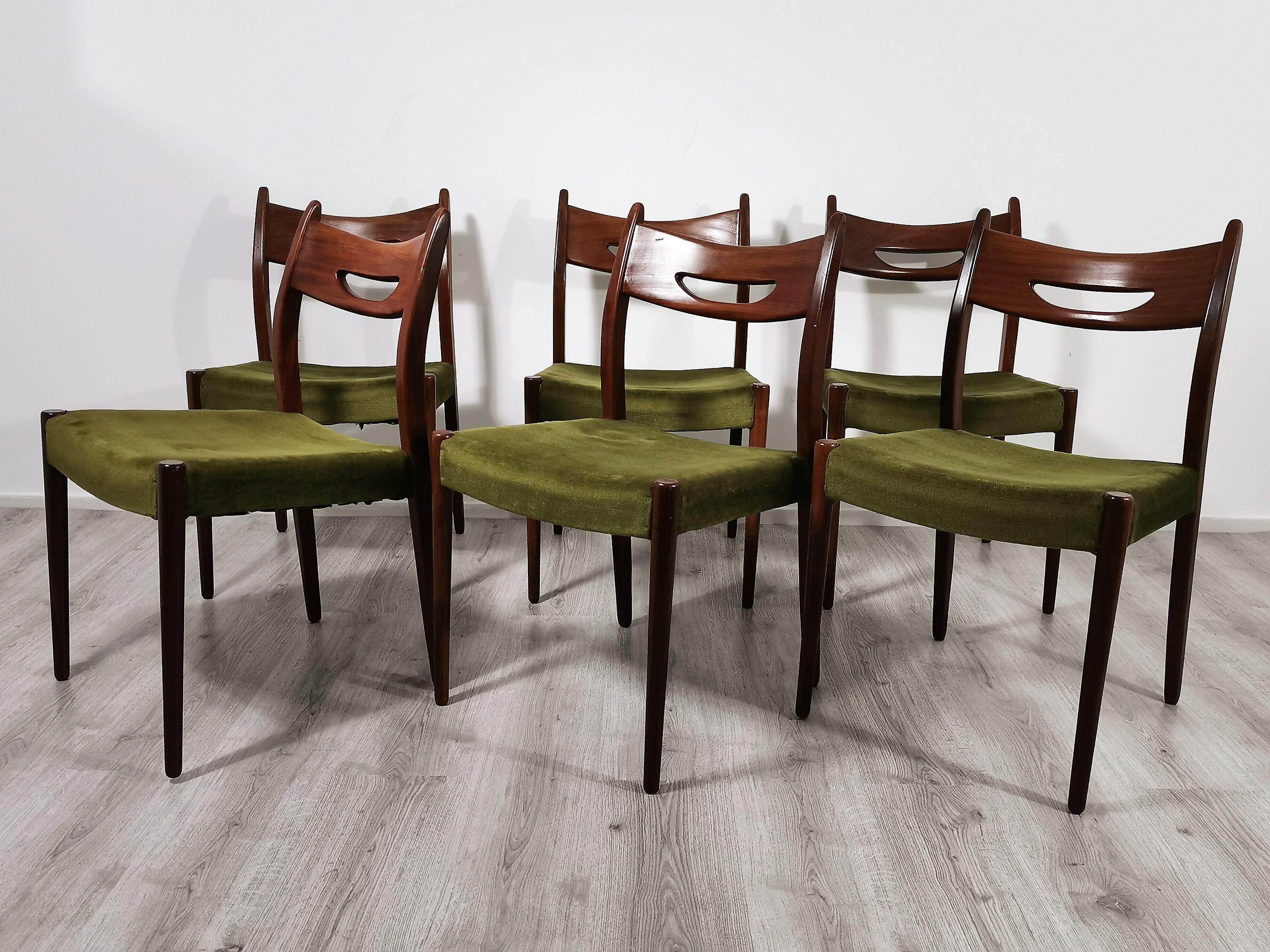Set Vintage Teak Dining Chairs