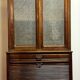 Professional furniture: bookcase with solid wood blind filing cabinet circa 1880