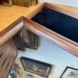 Wooden and black velvet showcase