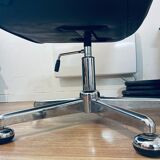 Vintage black leather armchair