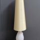 Glass floor lamp with large off-white lampshade, 1960s