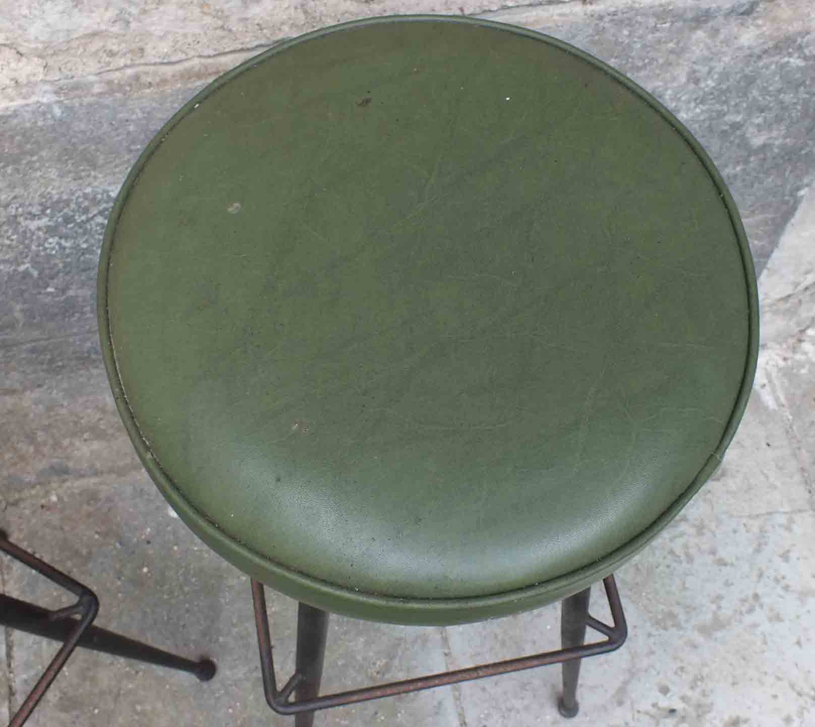 Set of 3 old bar stools 50, 60s