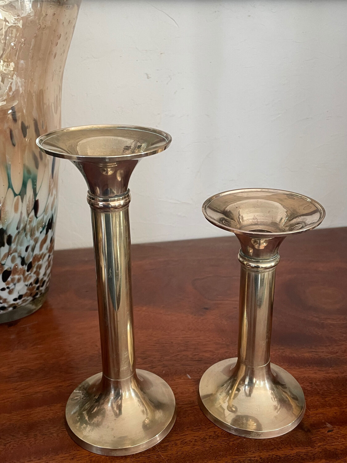 Pair of vintage brass candlesticks