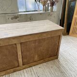 XL oak counter, trade furniture with multi-drawers