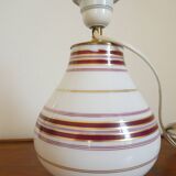 Vintage 1960s pear-shaped opaline lamp base