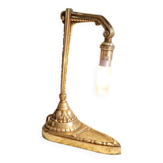 Lampe style Art Déco bronze doré