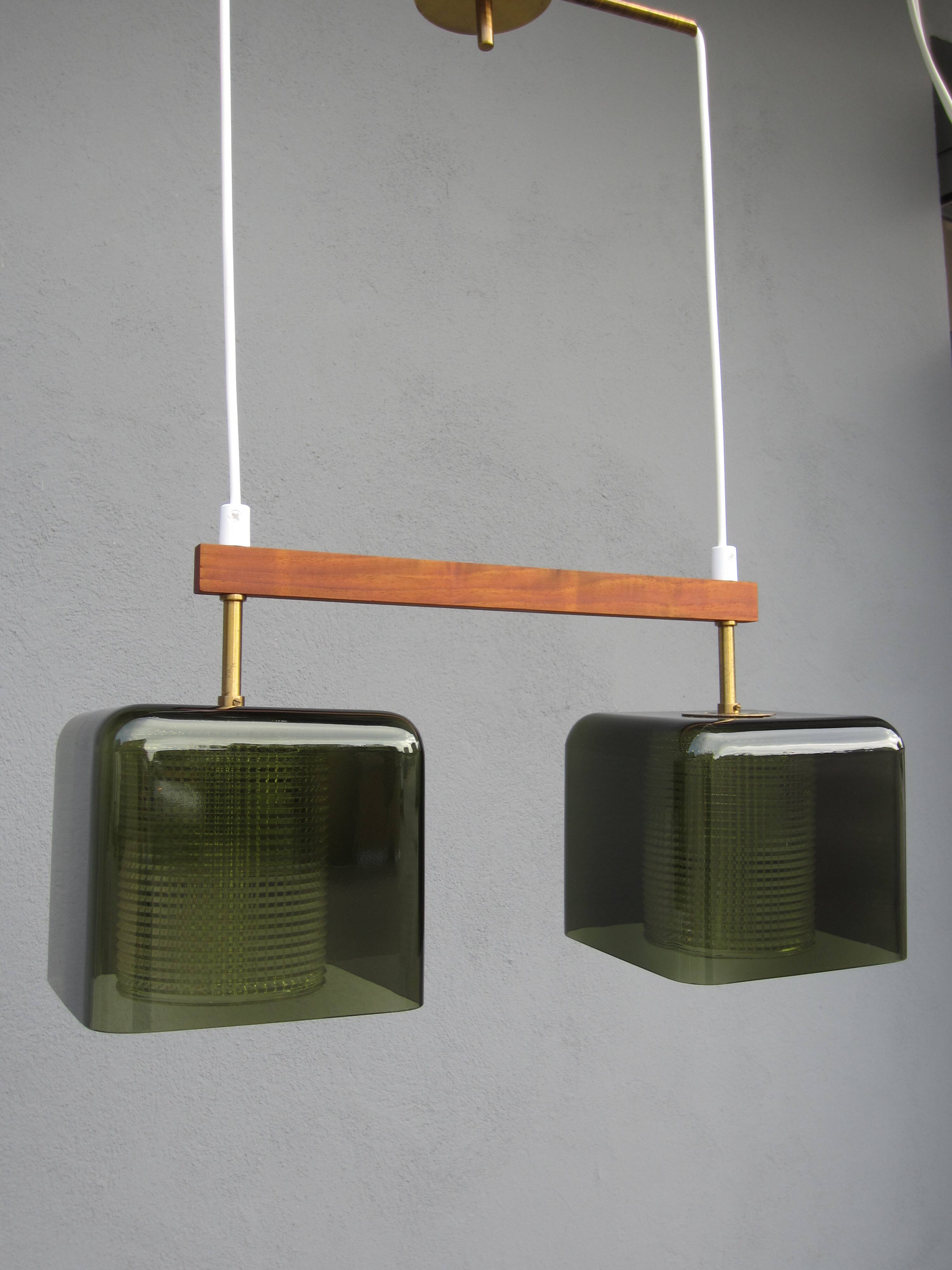 Scandinavian glass pendant lamp Carl Fagerlund for Orrefors