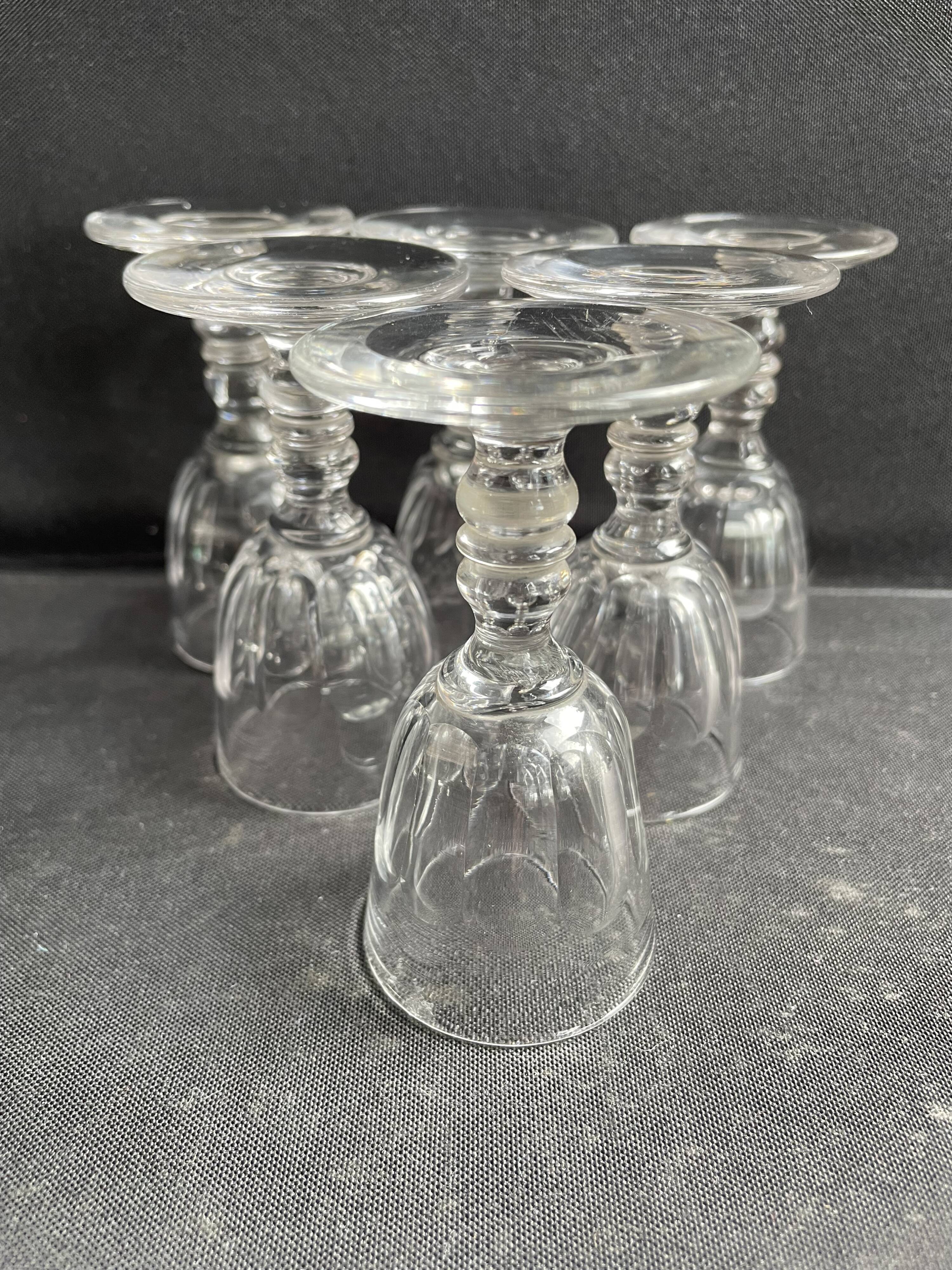 6 Baccarat Clermont liqueur glasses