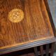 Bibliothèque tournante Edwardian en bois dur avec incrustation Sheraton