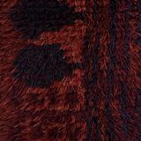 Tapis rya vintage suédois en laine rouge | Années 1960