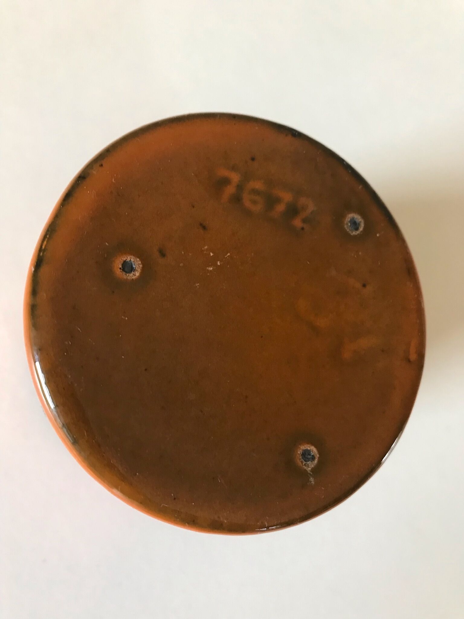 Orange ceramic pot Years 70