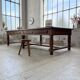Solid walnut farmhouse castle table 1900 XXL