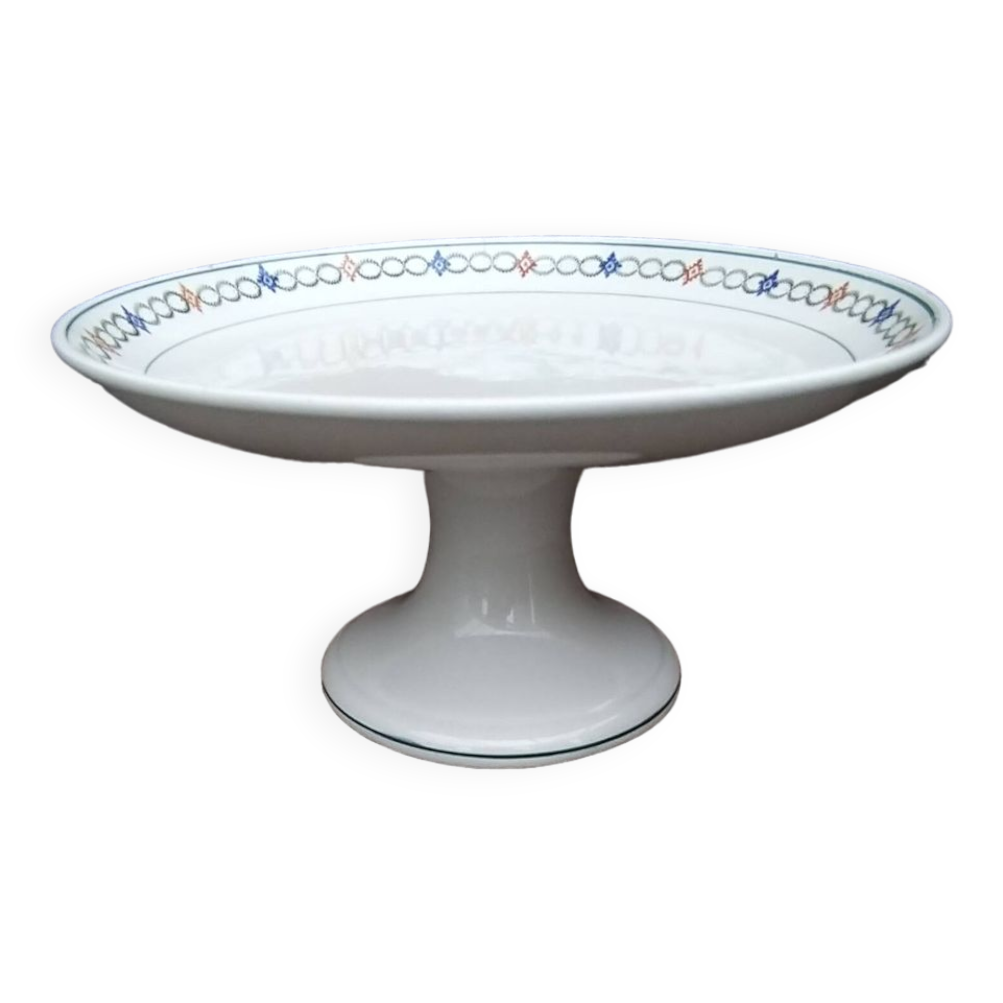 Compotier Sur Pied Saint-Amand Et Hamage – Céramique, Motif E.T. (occasion)