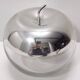 Postmodern Transparent Glass and Silver-Plated Metal Ice Bucket / Bowl, Italy