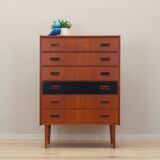 Teak chest of drawers, Danish design, 1970s, production: Denmark