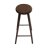 Tabouret de bar vintage, bois, années 60 minimaliste