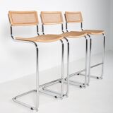 3 tabourets de bar vintage Cesca, Marcel Breuer, années 70
