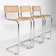 3 tabourets de bar vintage Cesca, Marcel Breuer, années 70