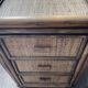 Rattan coffered desk from the 70s