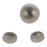 Set of 3 pressed moulded glass ceiling lights from the 1950s.