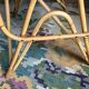 Vintage desk in rattan and bamboo from the 50s/60s.