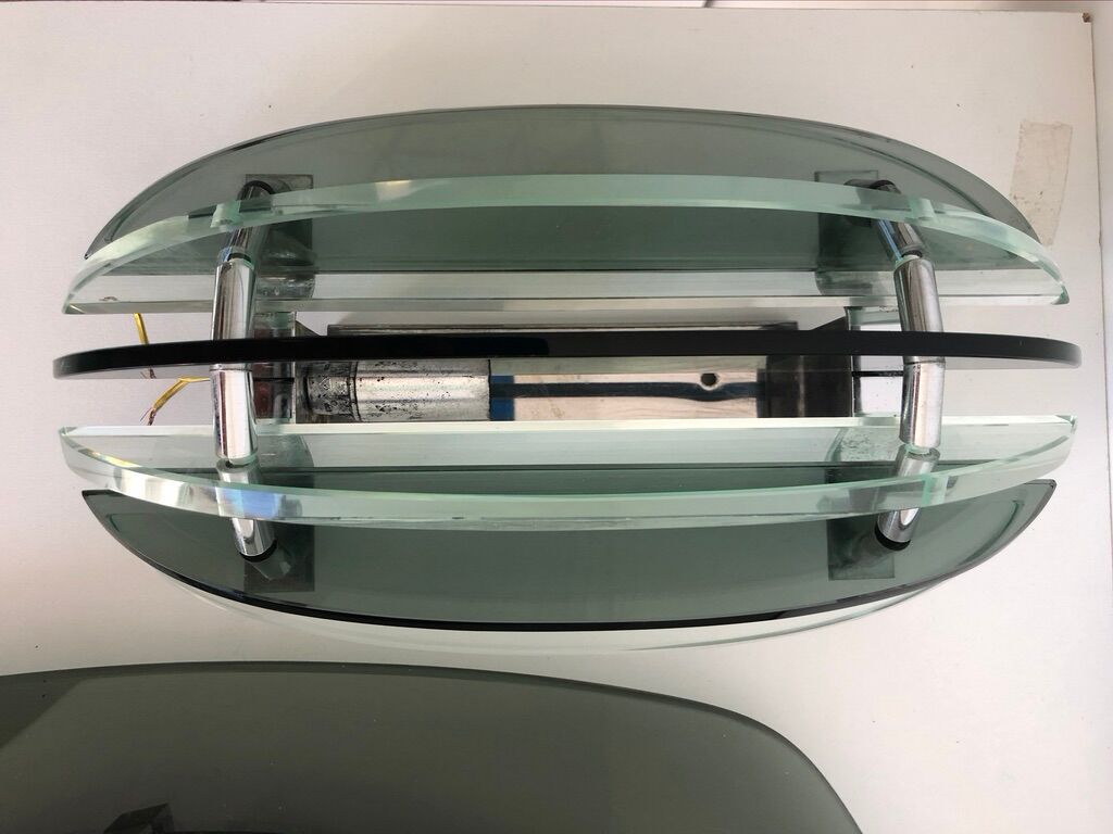 Veca mirror and 2 matching Veca wall lights made in Italy.