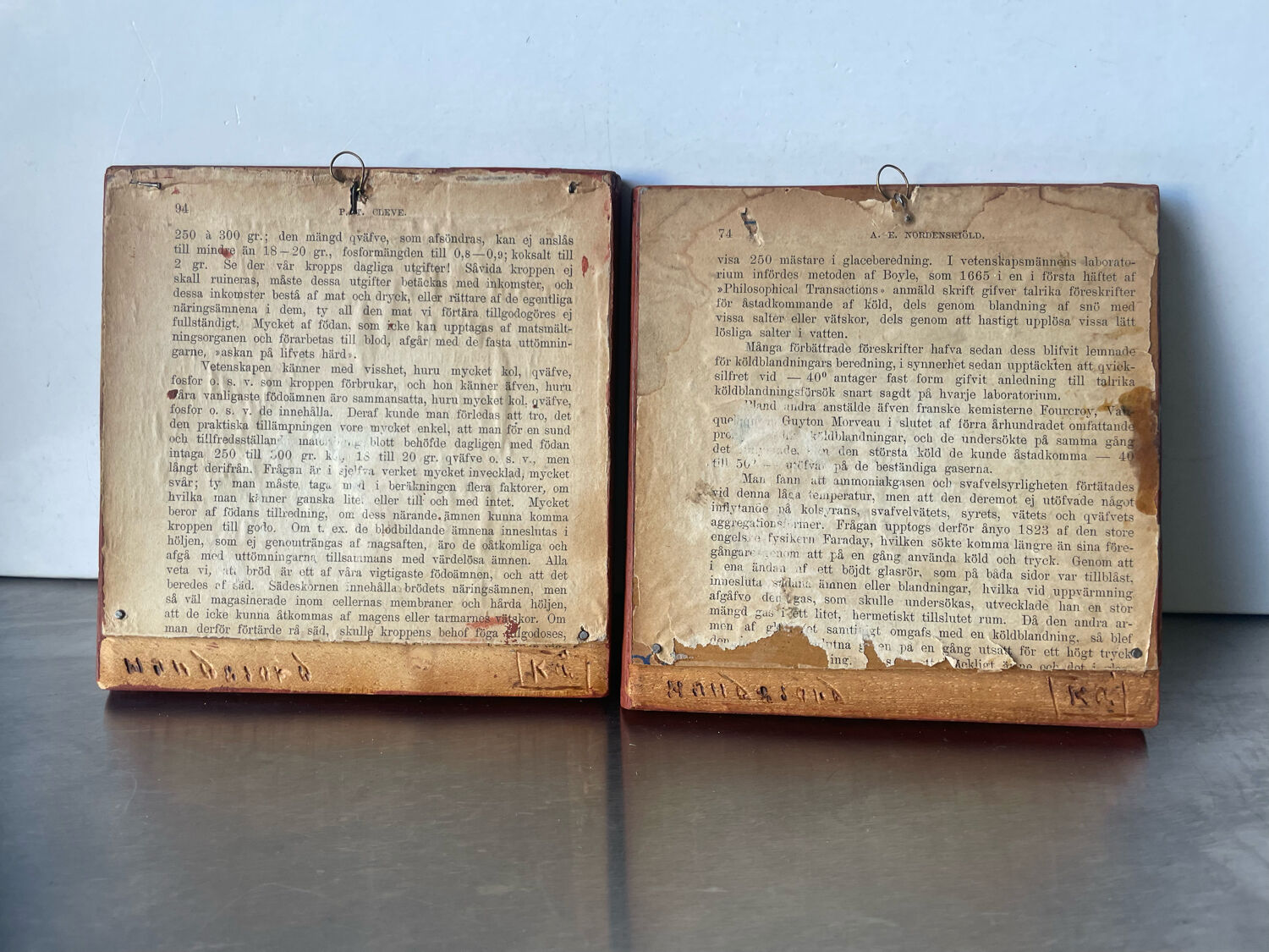 Pair of wooden picture frames