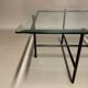 Glass and metal coffee table design 1950.