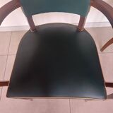 paire de chaises, fauteuils bridges vert foncé