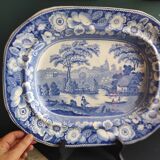 Grand plat de service ancien, Wild Rose par Bell, Cook & Co.