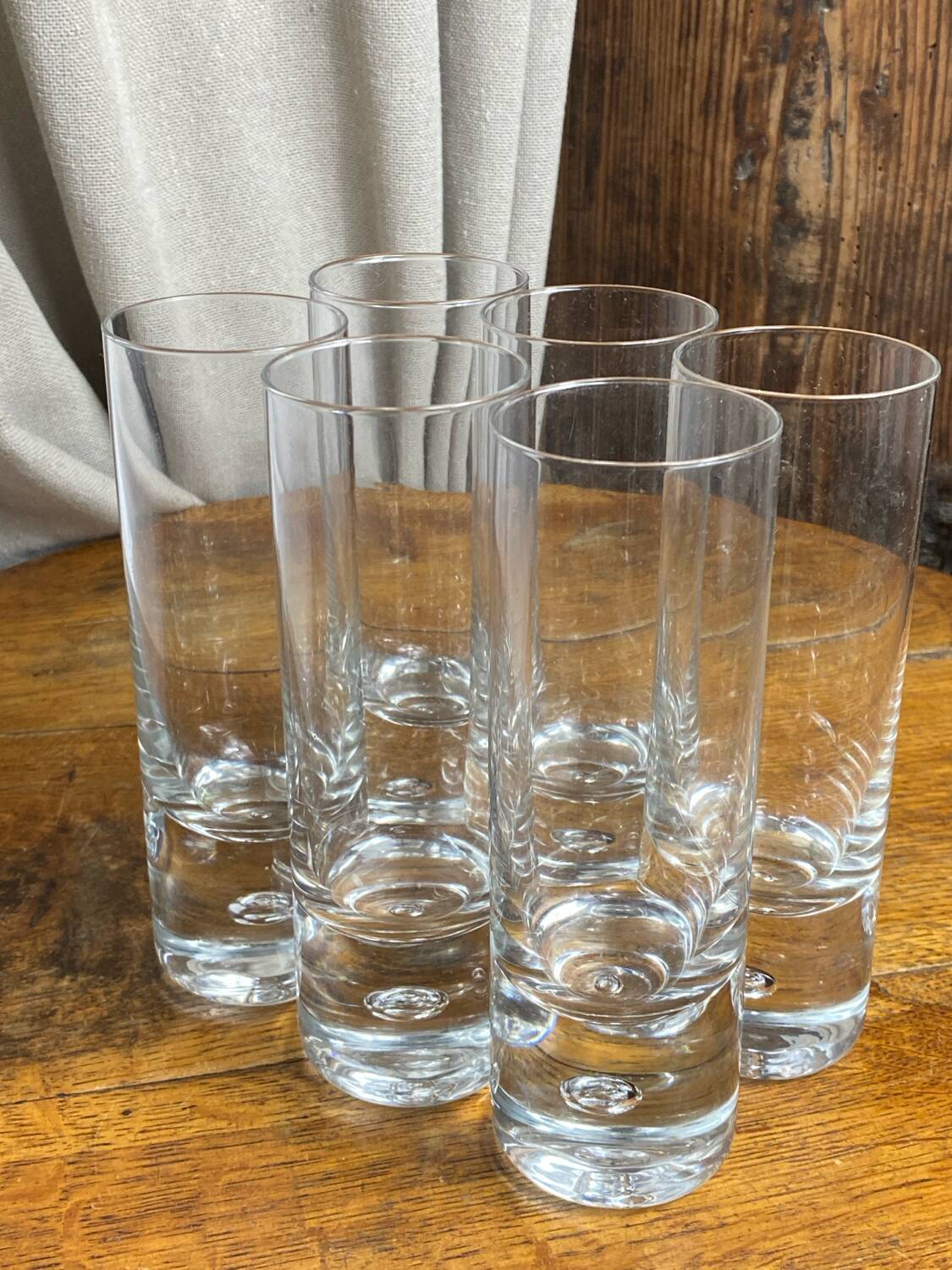 Six Kosta Boda long drink glasses, Sweden