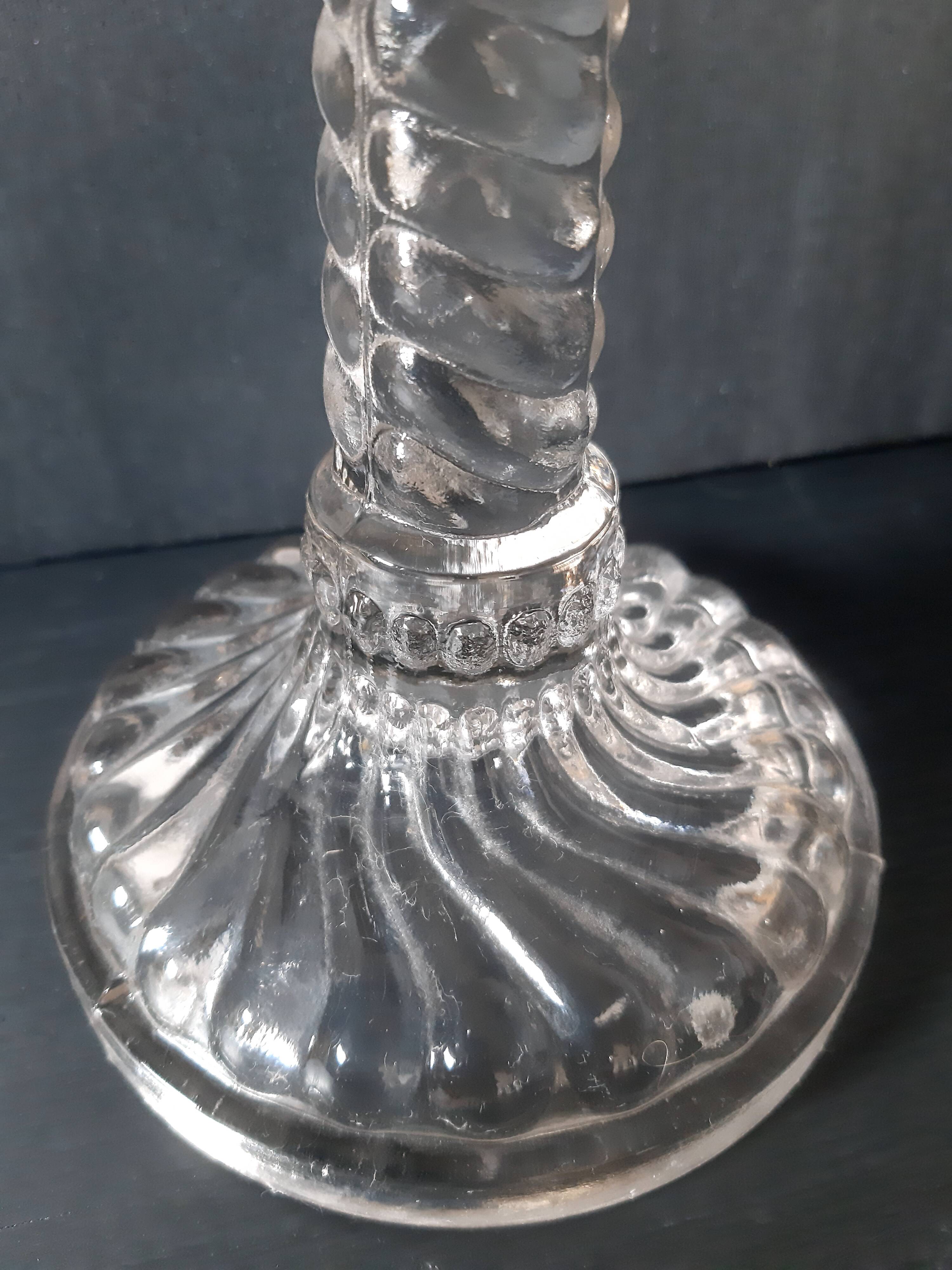 Glass candle holder