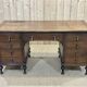 1930s English flat desk in oak